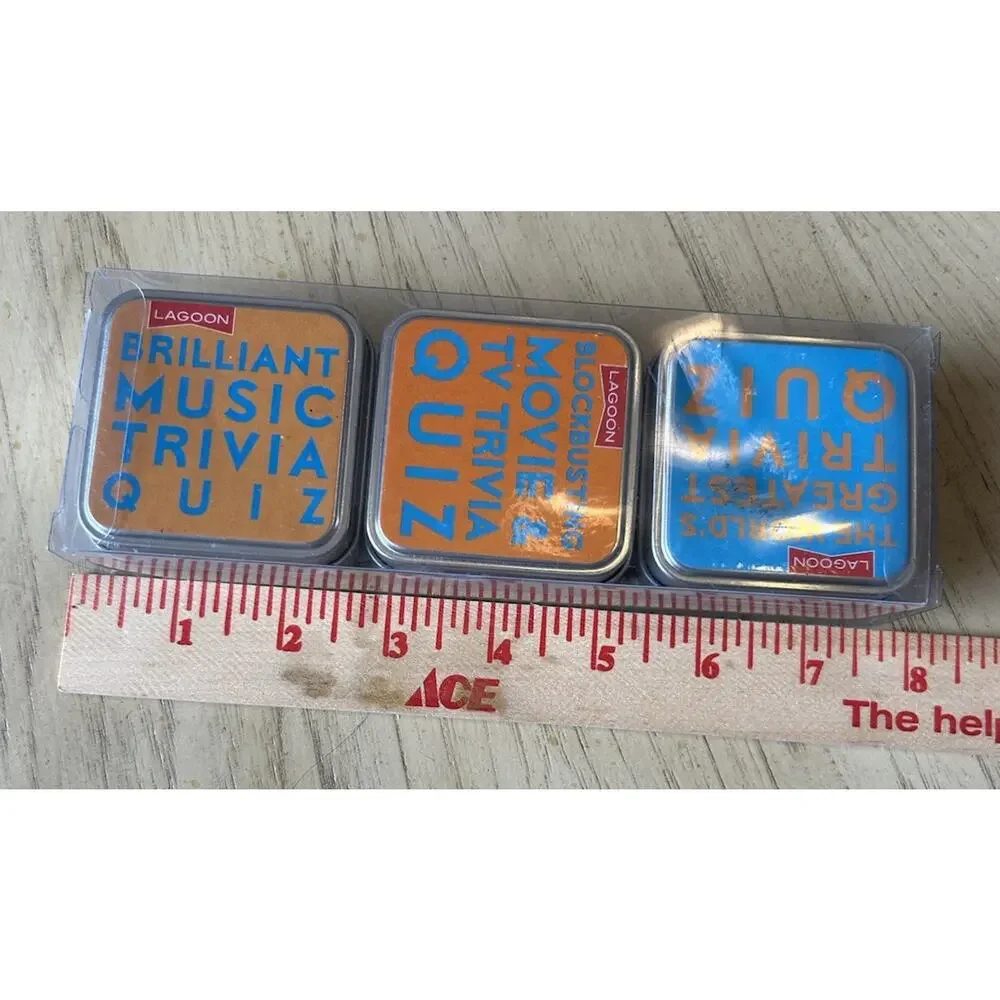 Lagoon Trivia Quiz Three Pack: Family Fun Tin Cases Game Night